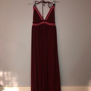 halter maxi dress